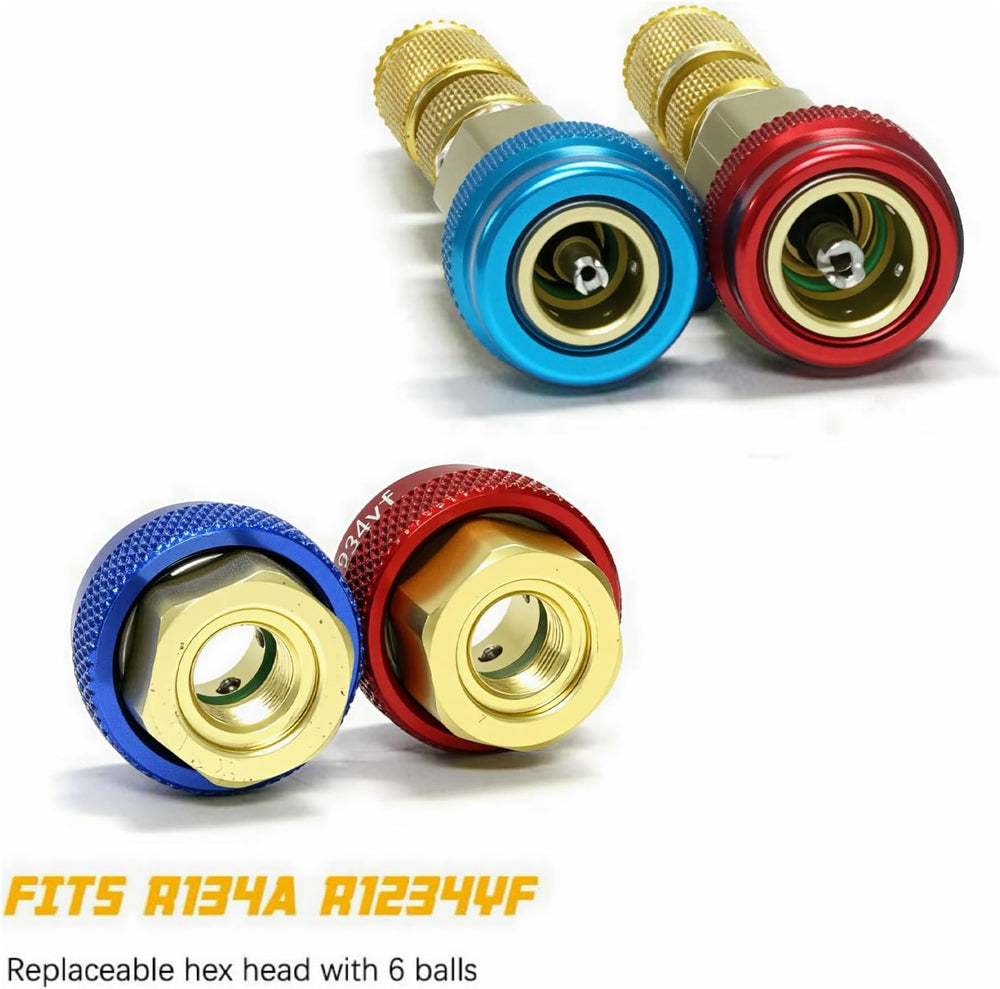 R134A R1234YF Air Condithoning Valve Core Remover Tool, High Low Pressure Val...