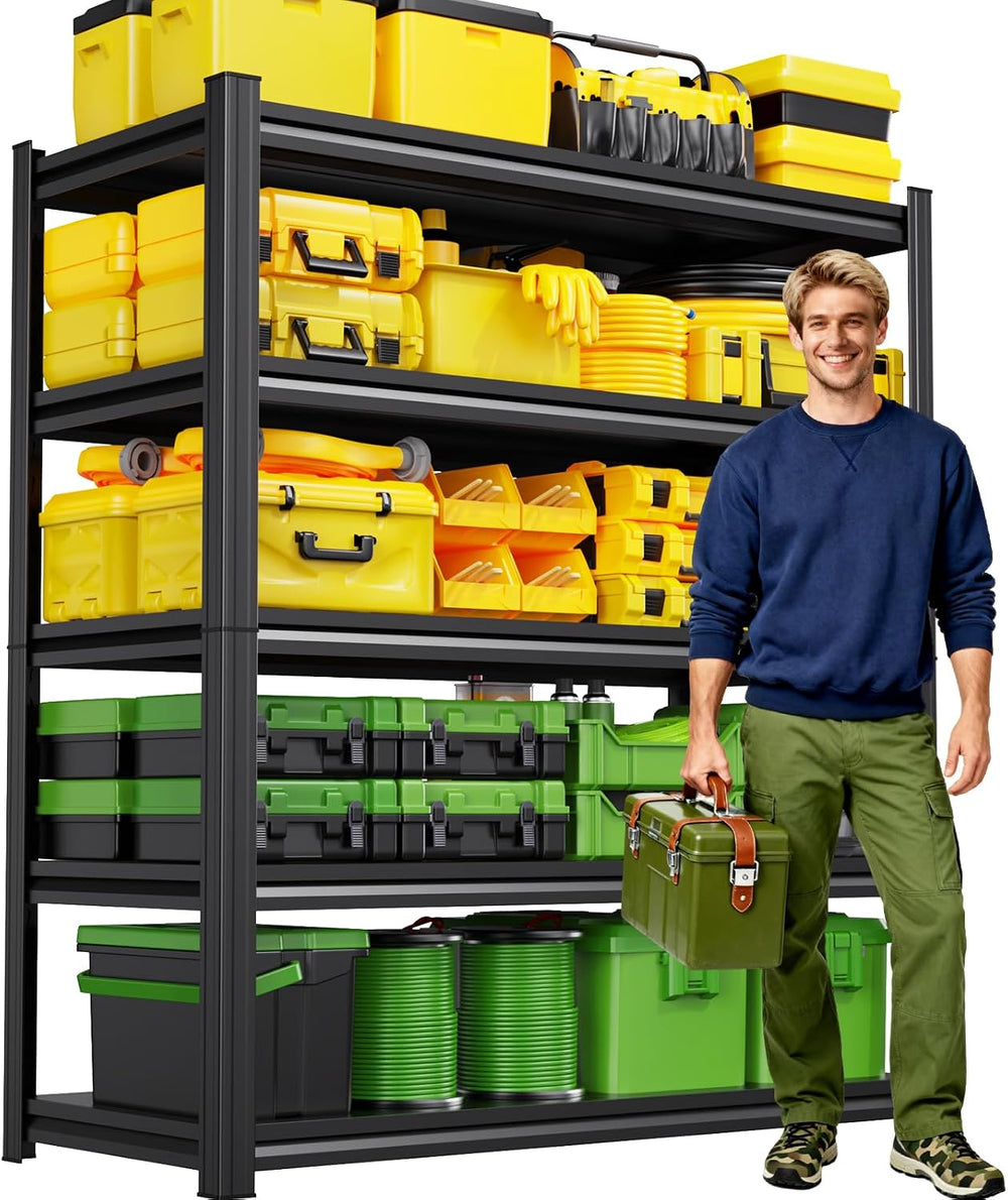 5-Tier Garage Shelving 2500LBS Heavy Duty Metal Storage Shelves