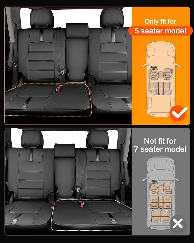 Seat Covers for Toyota 4Runner 2011-2024, Full Set Full Coverage Waterproof