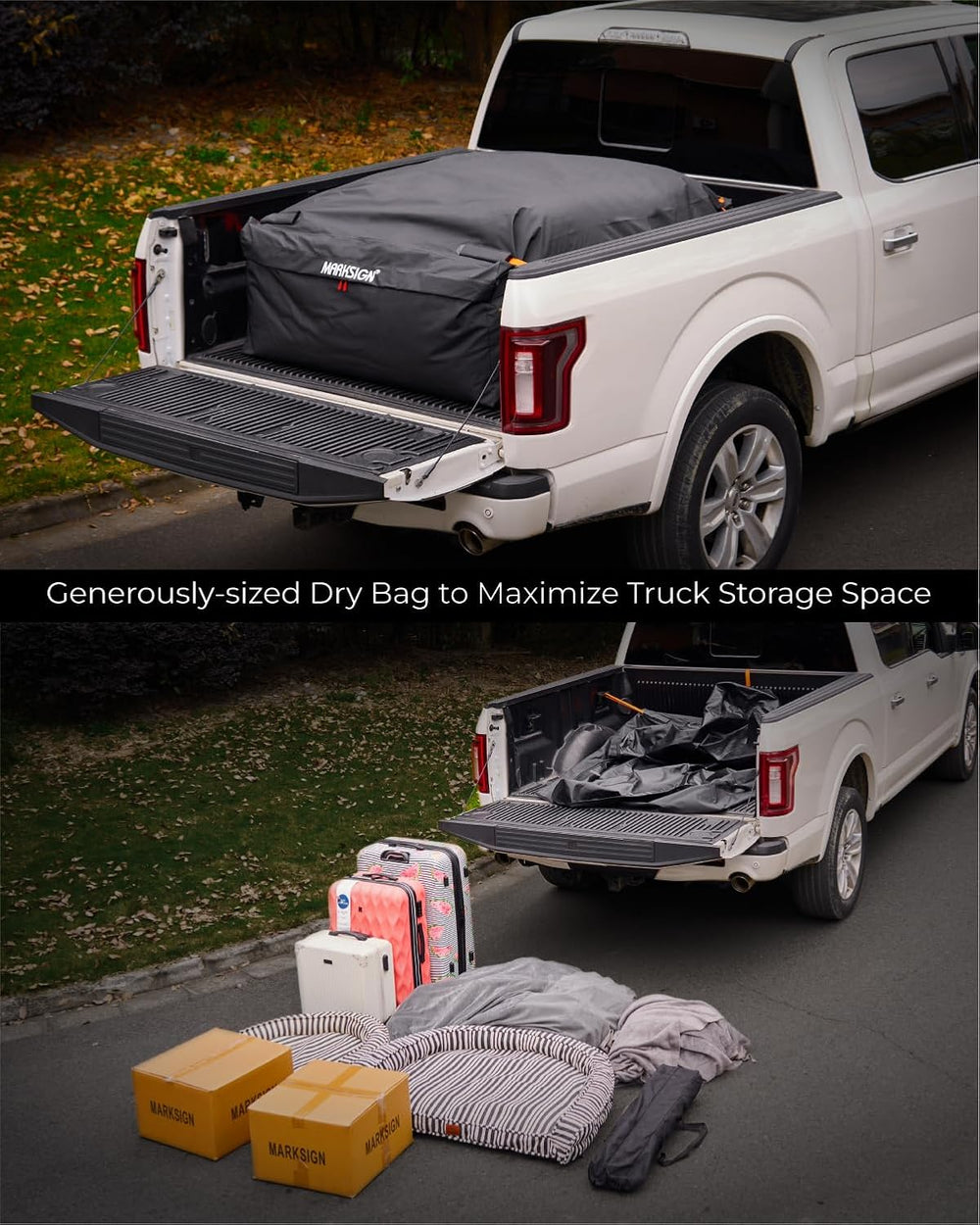 Truck Bed Cargo Bag, 26 Cubic Feet 100% Waterproof Cargo Bag for Truck Bed, H...