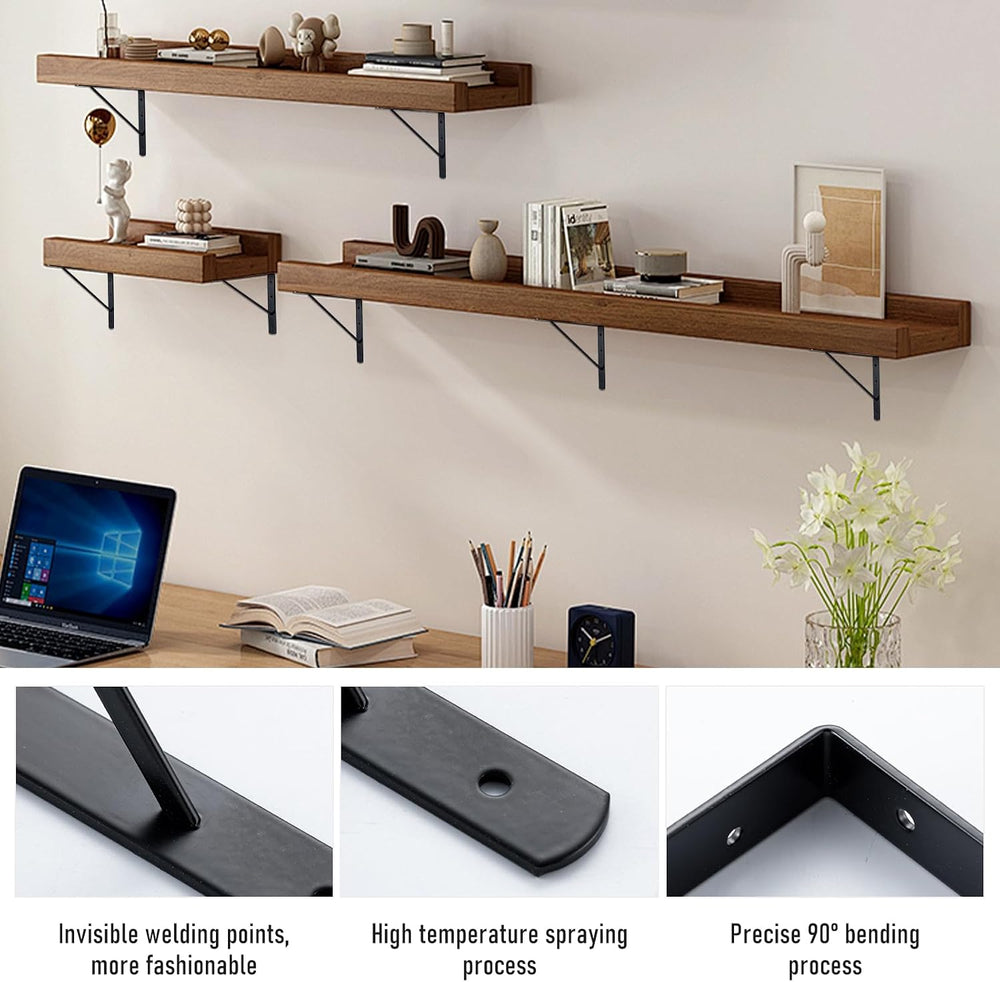 HOME MASTER HARDWARE Wall Shelf Brackets, 10x8 Inch L Brackets, 10 Pack