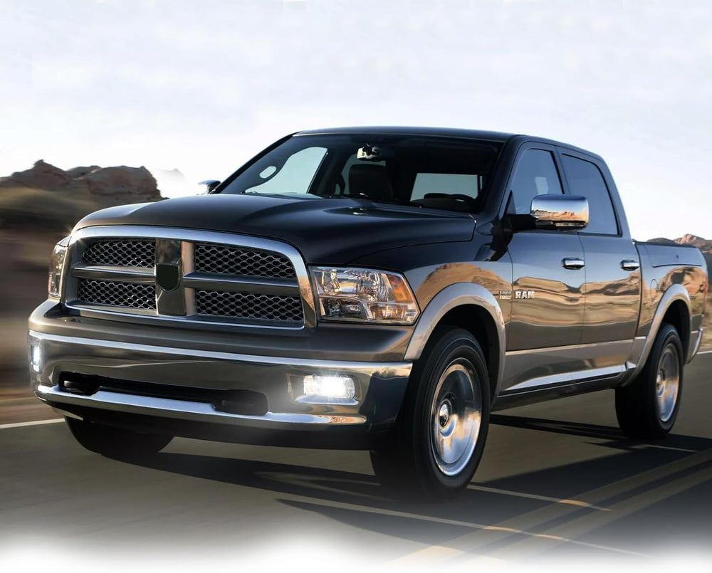 BICYACO DOT LED Fog Light for Dodge Ram 1500 2500 3500 2009-2018, Silver