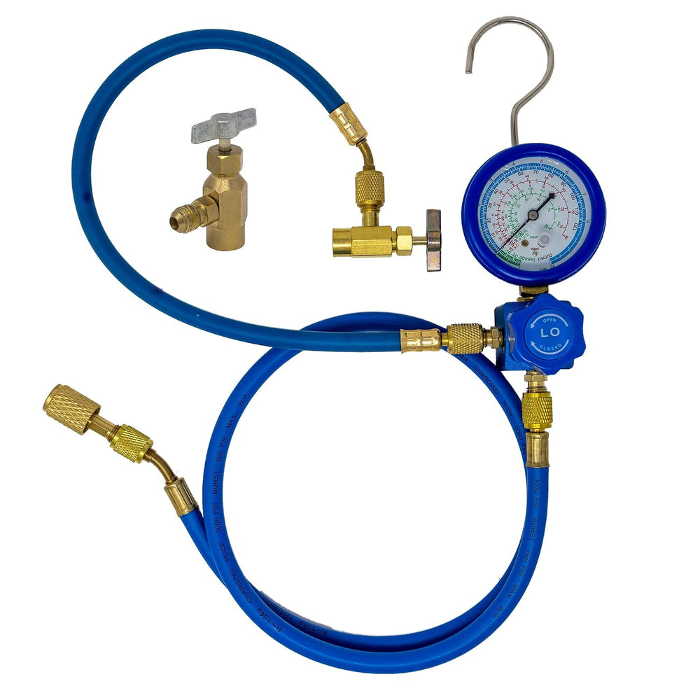 Leak Saver Complete R290 and R600A Charging Manifold Hose and Gauge Set with ...