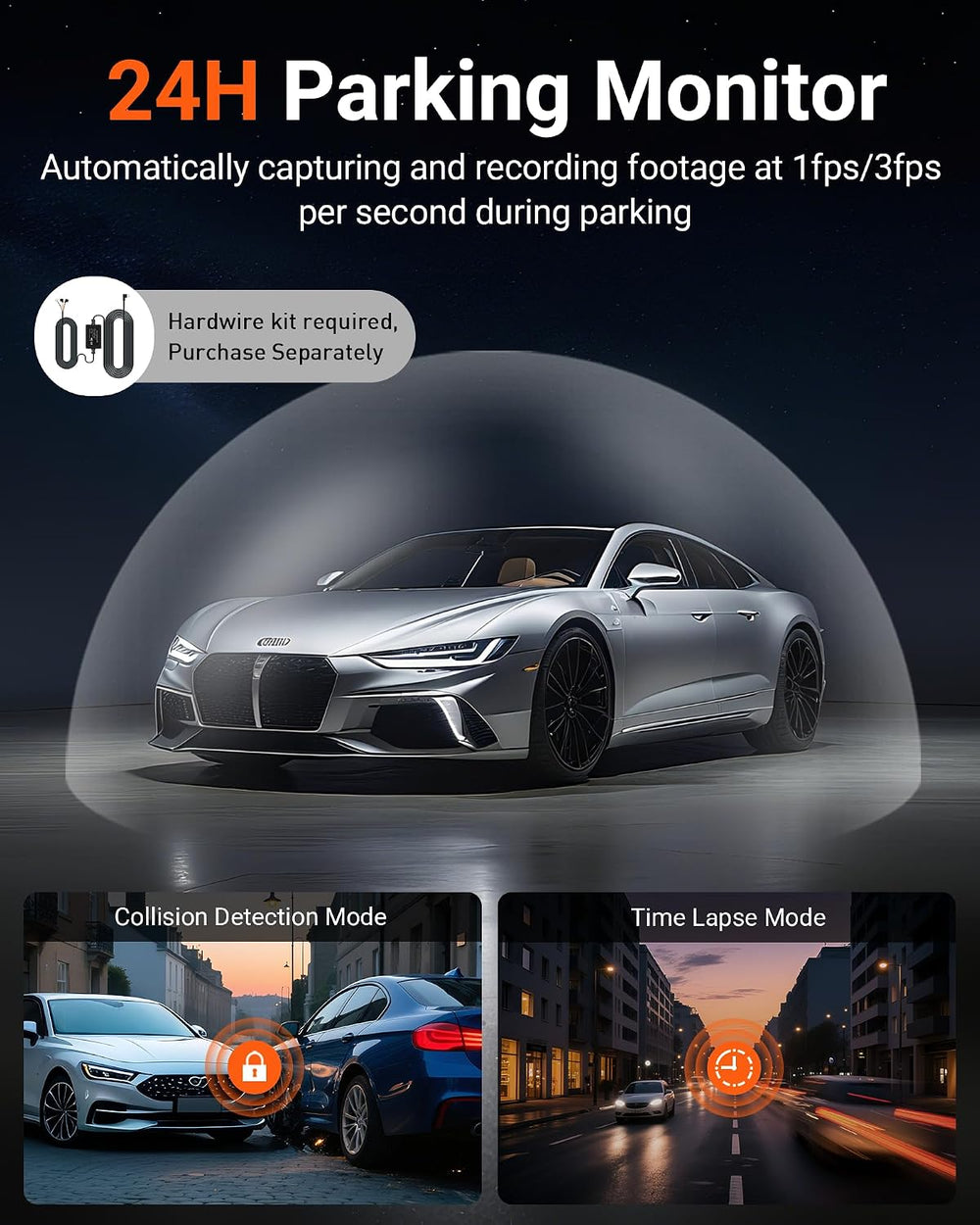 4K Dash Cam Front,Built-in 5G WiFi,64GB Card Included, Dash Camera for Cars, ...