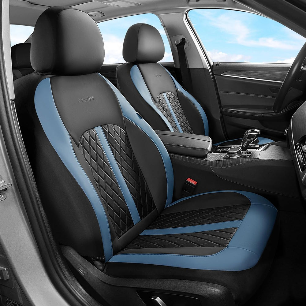 Coverado Universal Leather Seat Covers Full Set for 5 Seats โ Waterproof, Dur...