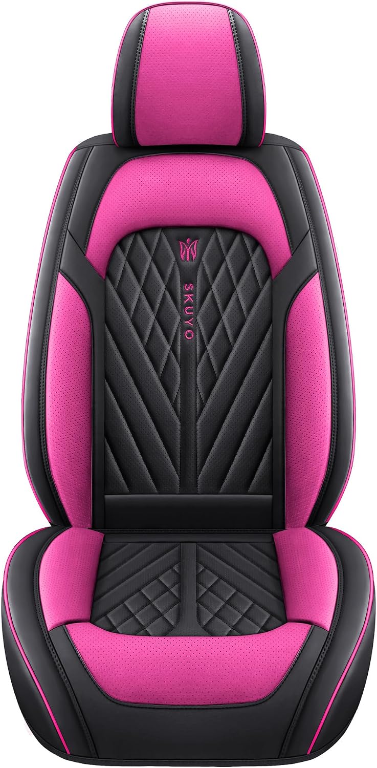 Comfortable Leather Auto Car Seat Covers Front & Rear Seat Protector Fit ...