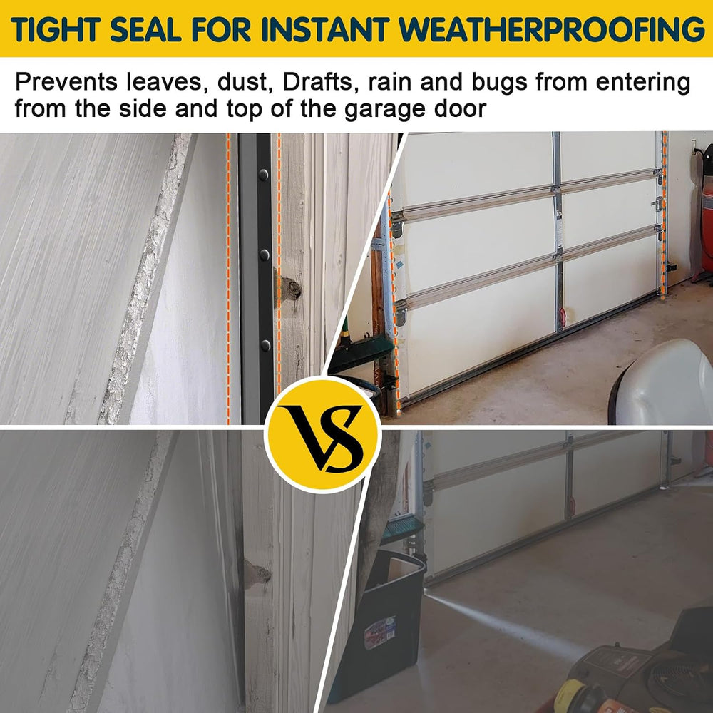 Garage Door Seal Top and Sides - 36 FT TPE Weather Stripping Garage Door Seal...