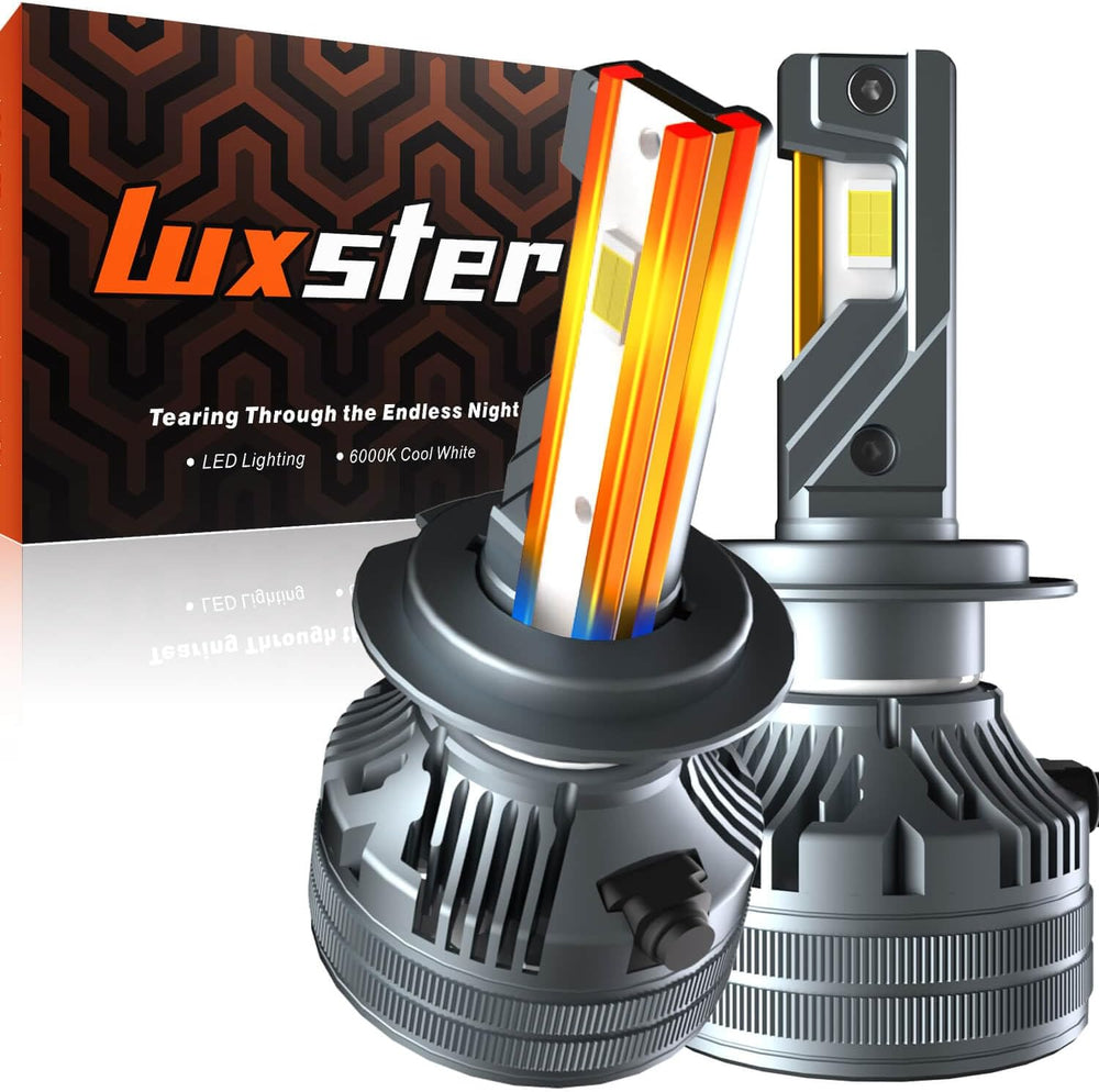 LUXSTER | Punisher H7 LED Bulbs, 40000LM Ultra Bright, Triple Copper Pipes (2...