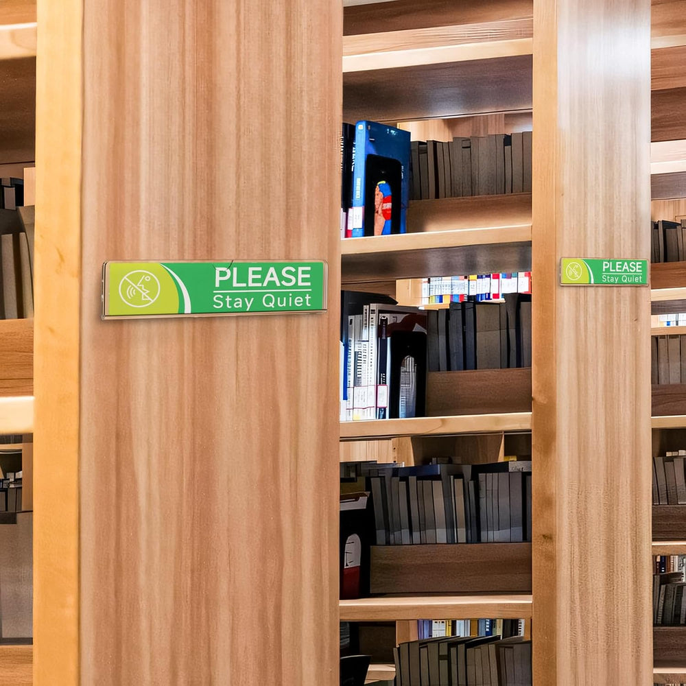 Nameplate for Doors with Adhesive Tapes - 50 Pack 2x8 Inch Clear Acrylic Offi...