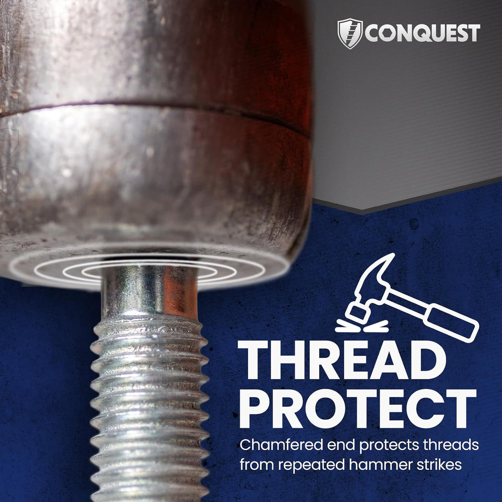 Conquest Zinc Plated Wedge Anchors for Concrete 1/2” x 4-1/2”