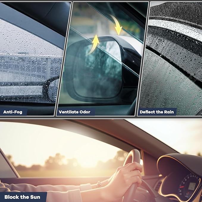 in-Channel Rain Guards Fit for 2020-2025 Chevrolet Silverado/GMC Sierra