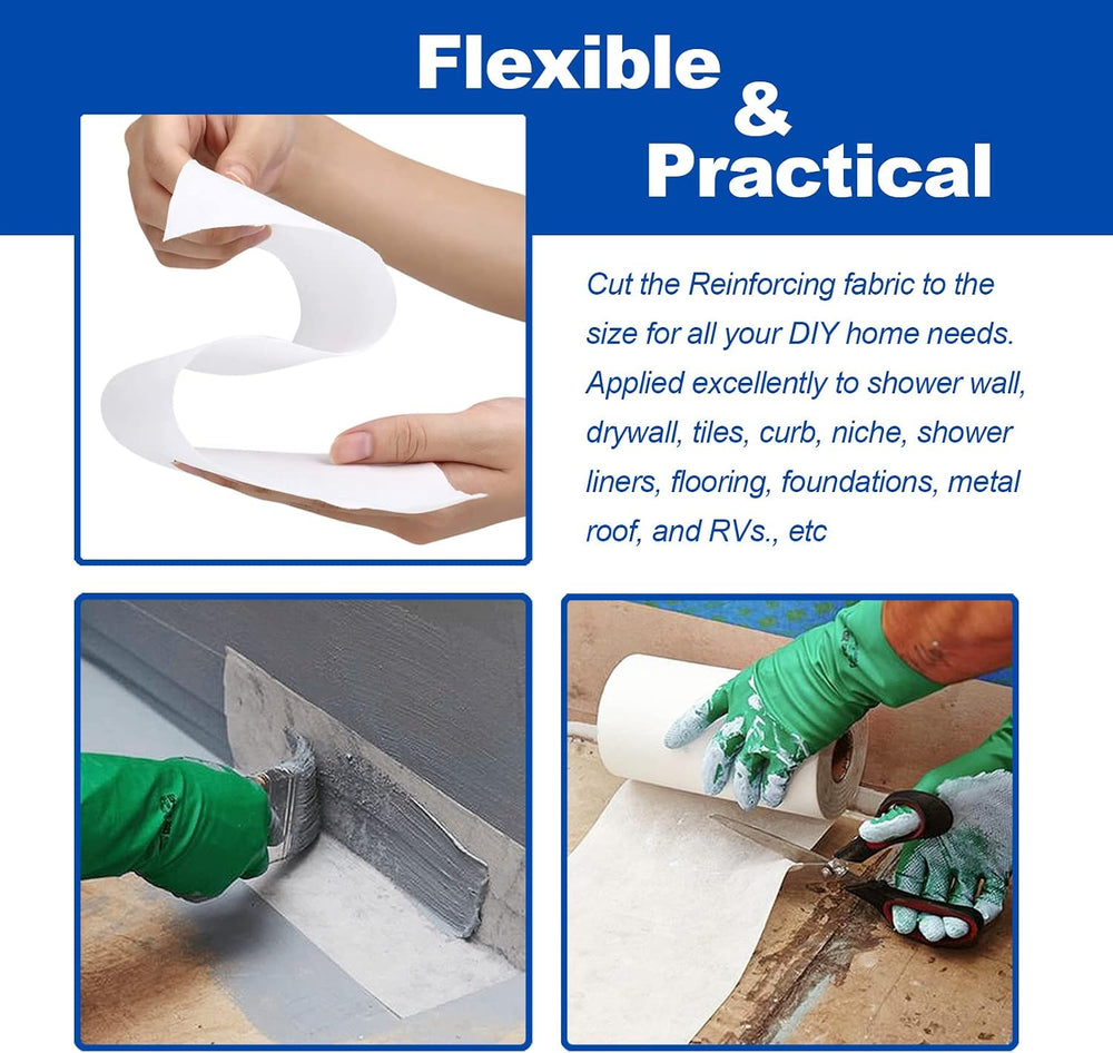6 Inches X 328 Feet Waterproofing Membrane Anti Fracture Fabric, Reinforcing ...