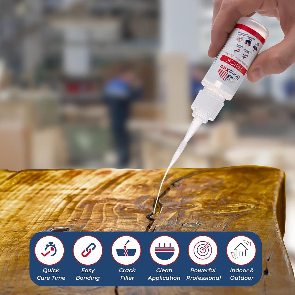16 oz. Thick CA Glue for Woodworking, Premium Super Glue Kit for Wood Turning...