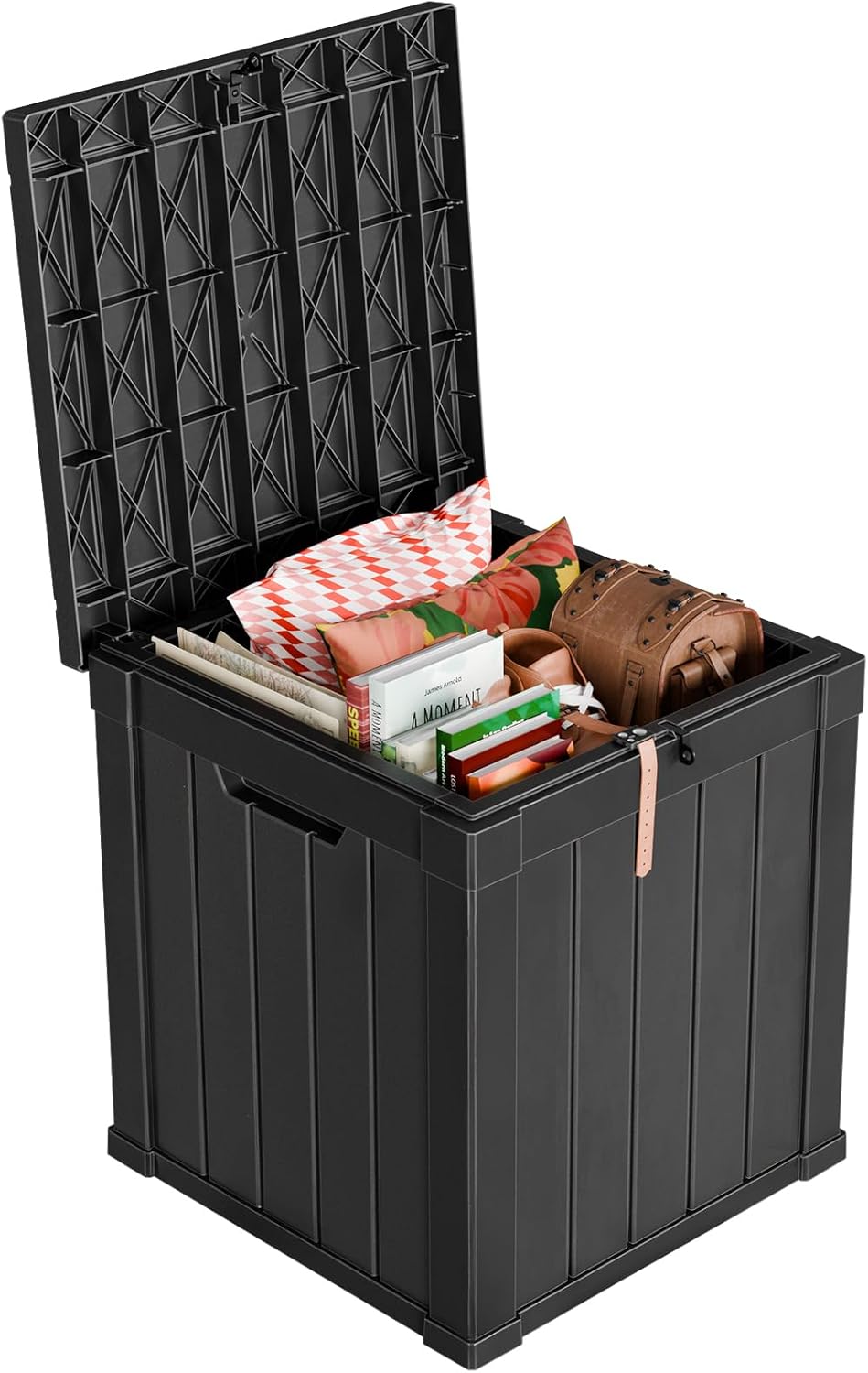 EasyUp 51 Gallon Outdoor Storage Box, Outdoor Deck Boxes for Garden Tools Equ...