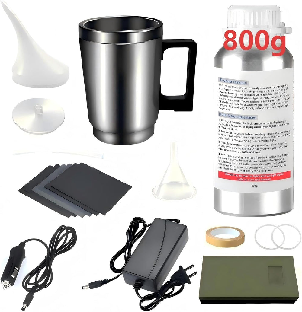 800g Headlight Restoration Kit,Car Headlight Glass Scratch Renovation Tool,Au...
