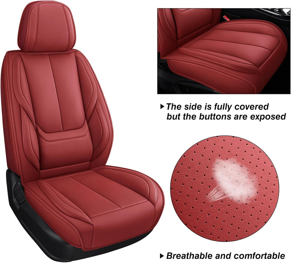 MINGBRON Leather Car Seat Covers,Car Seat Covers Full Set,Automotive Seat Cov...