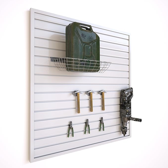 NeatiEase Slatwall Panel Wall Storage Systems, 4 x 4ft Slat Wall Paneling