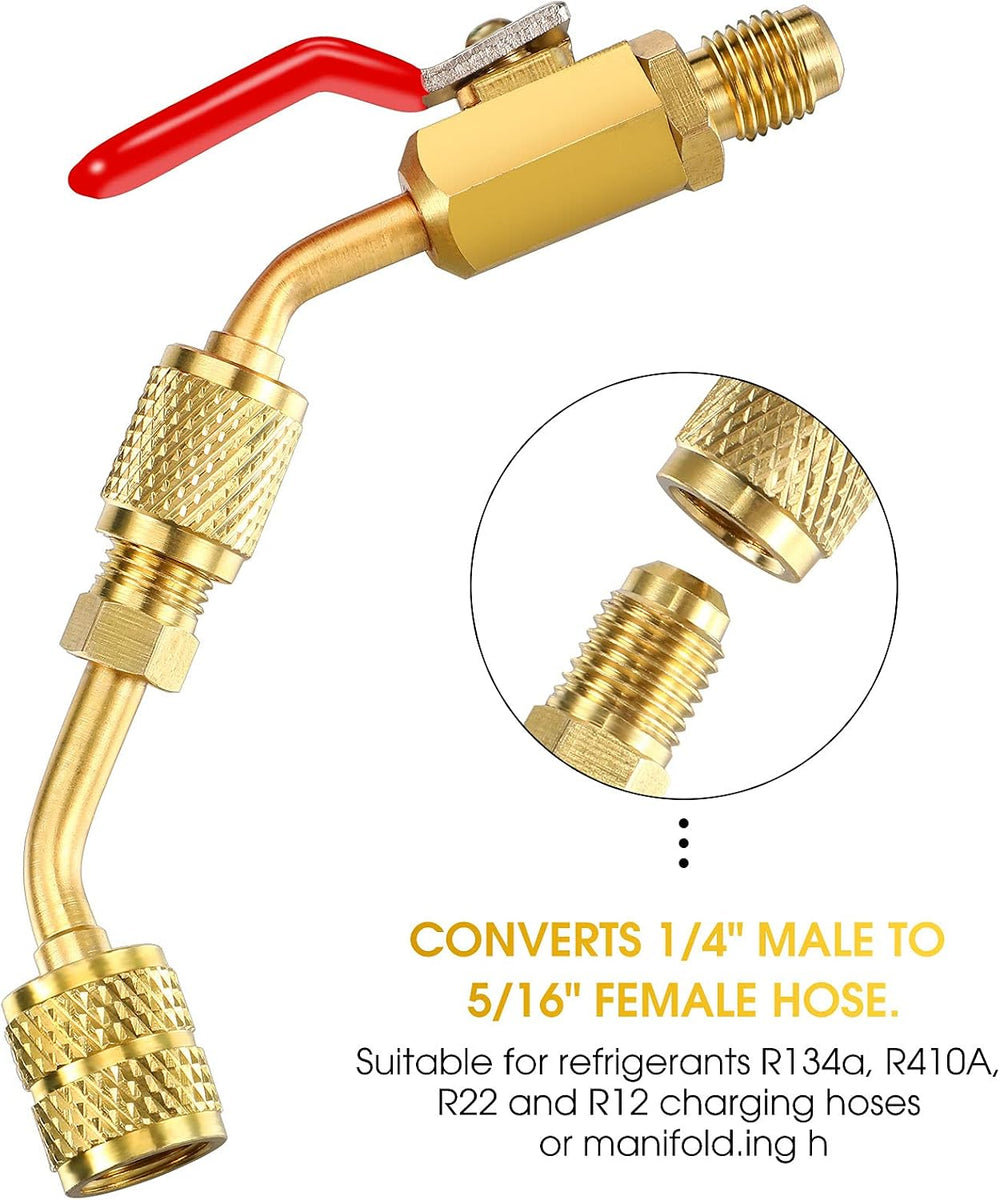 Mudder R410a Valve Core Remover Tool HVAC 7 Air Conditioning Refrigerant Angl...