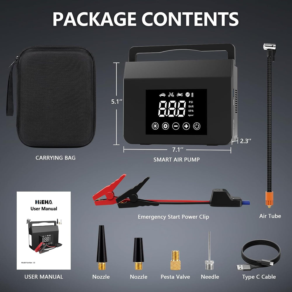 4000A Car Battery Jump Starter with Air Compressor 150PSI