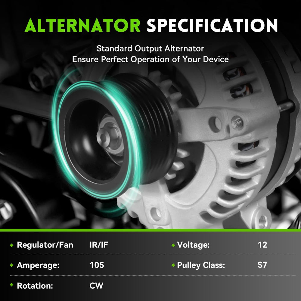 13980N Alternator Replacement For 2003-2007 Honda Accord 2.4, 2006-2011 Civic...
