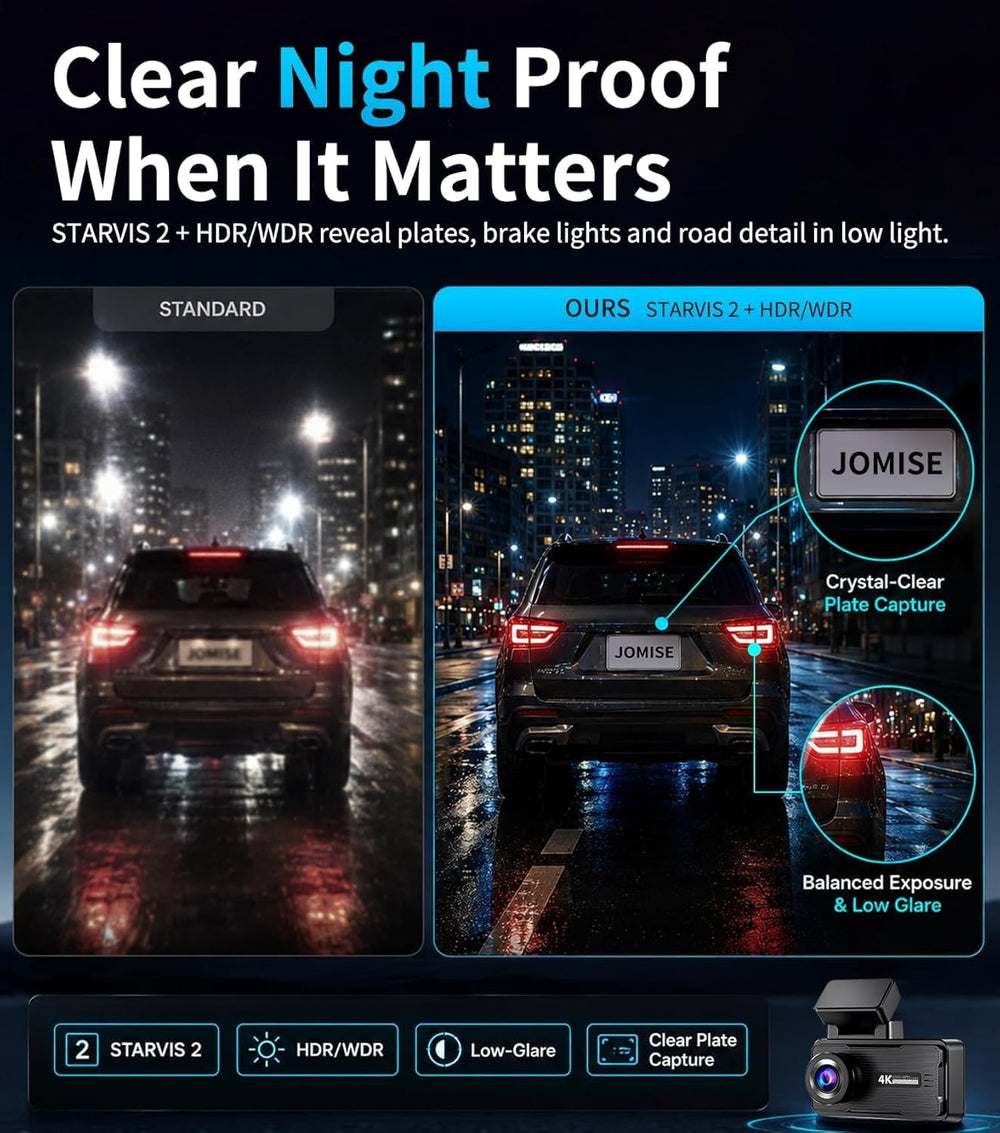 4K Dash Cam,5G WiFi Car Camera Built-in GPS,4K+1080P Dash Cam Front and Rear ...