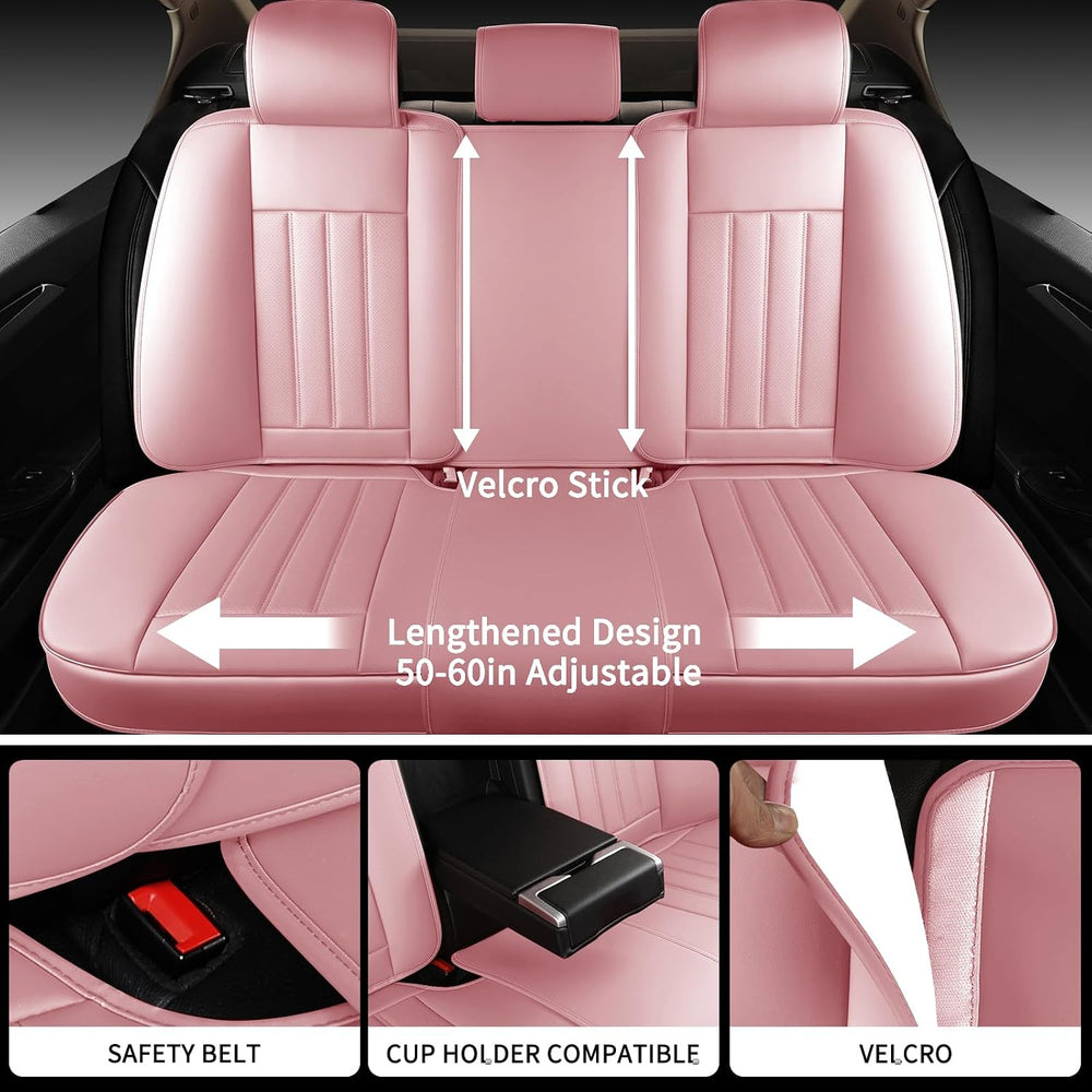 Pink Car Seat Covers Fit for Corolla Cross RAV4 Kona HR-V CRV UX,Waterproof a...