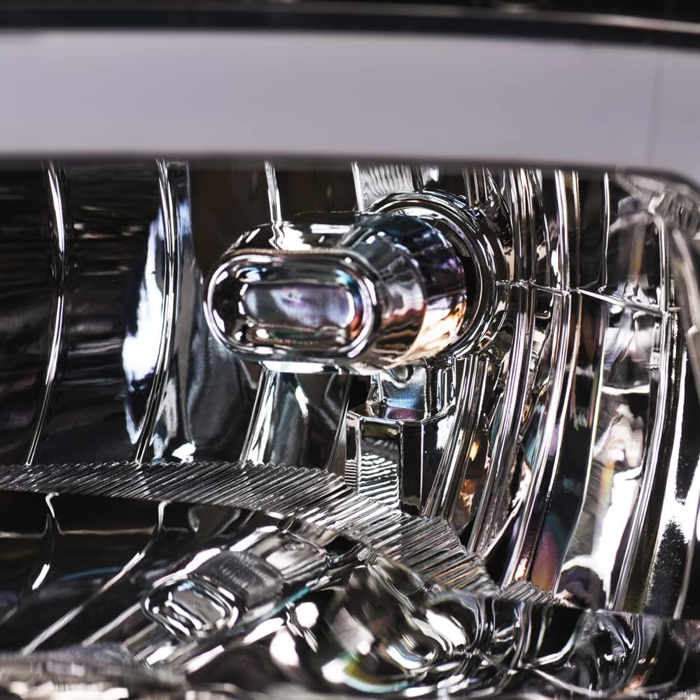 Switchback Sequential LED Strip Tube Bar Chrome Housing Crystal Headlights Si...