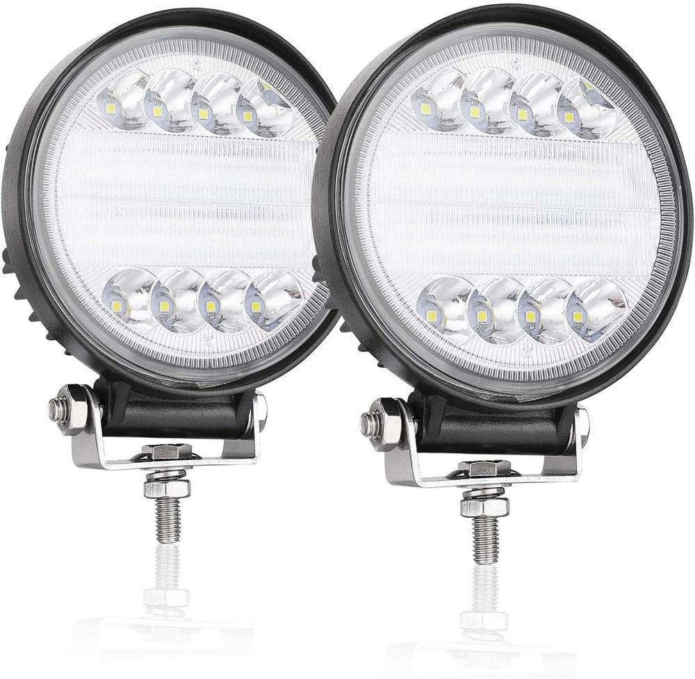 5 Inch Round Offroad Lights, OFFROADTOWN 2PCS 144W Spot Flood Combo Beam Roun...