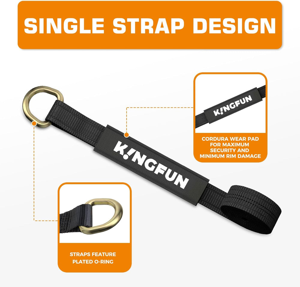 Car Tie Down Straps for Trailers (4 Pack)– Heavy Duty 2" x 120" Tra...