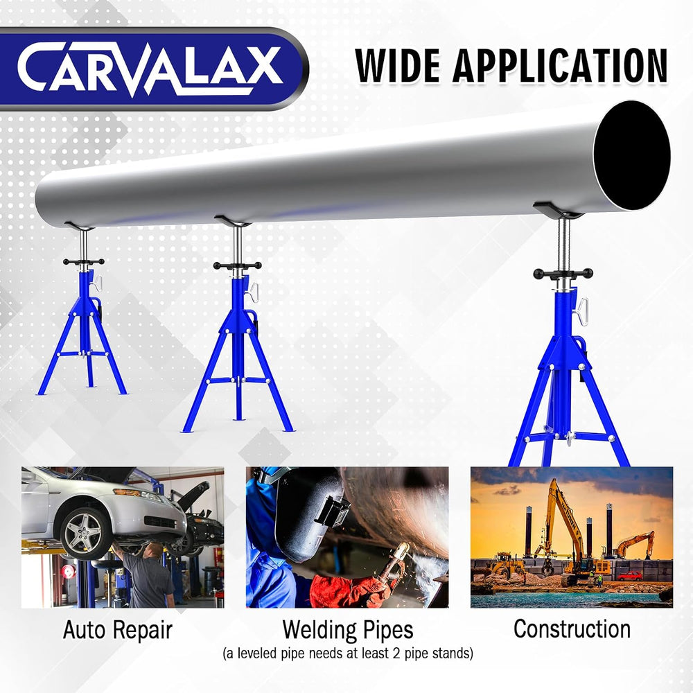 CARVALAX V-Head Pipe Jack Stands, Adjustable Pipe Stand for Welding | 28"...