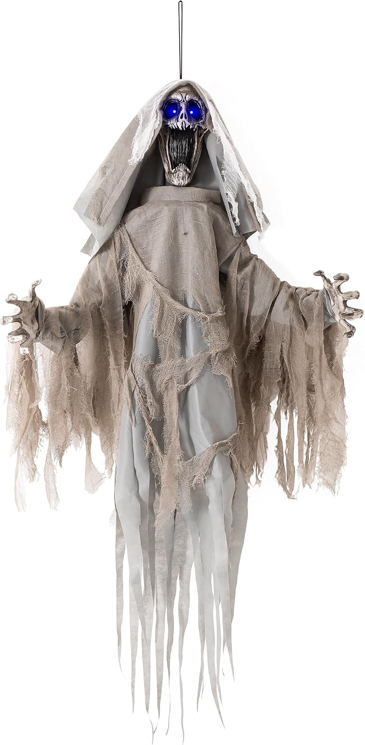 Halloween Animatronics Decorations Scary Hanging Ghost, 59'' Animated...