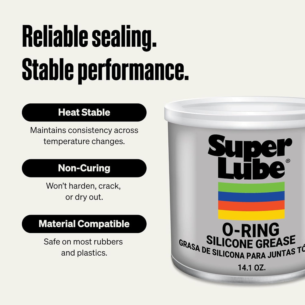 Super Lube O-Ring Silicone Grease - Non-Curing Silicone Compound - for O-Ring...