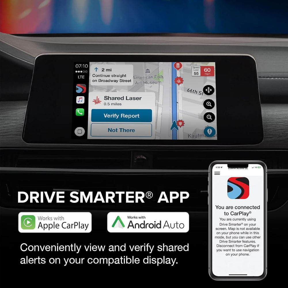 Cobra Smart Dual View Front and Rear Dash Cam (SC 250R), True 4K Resolution