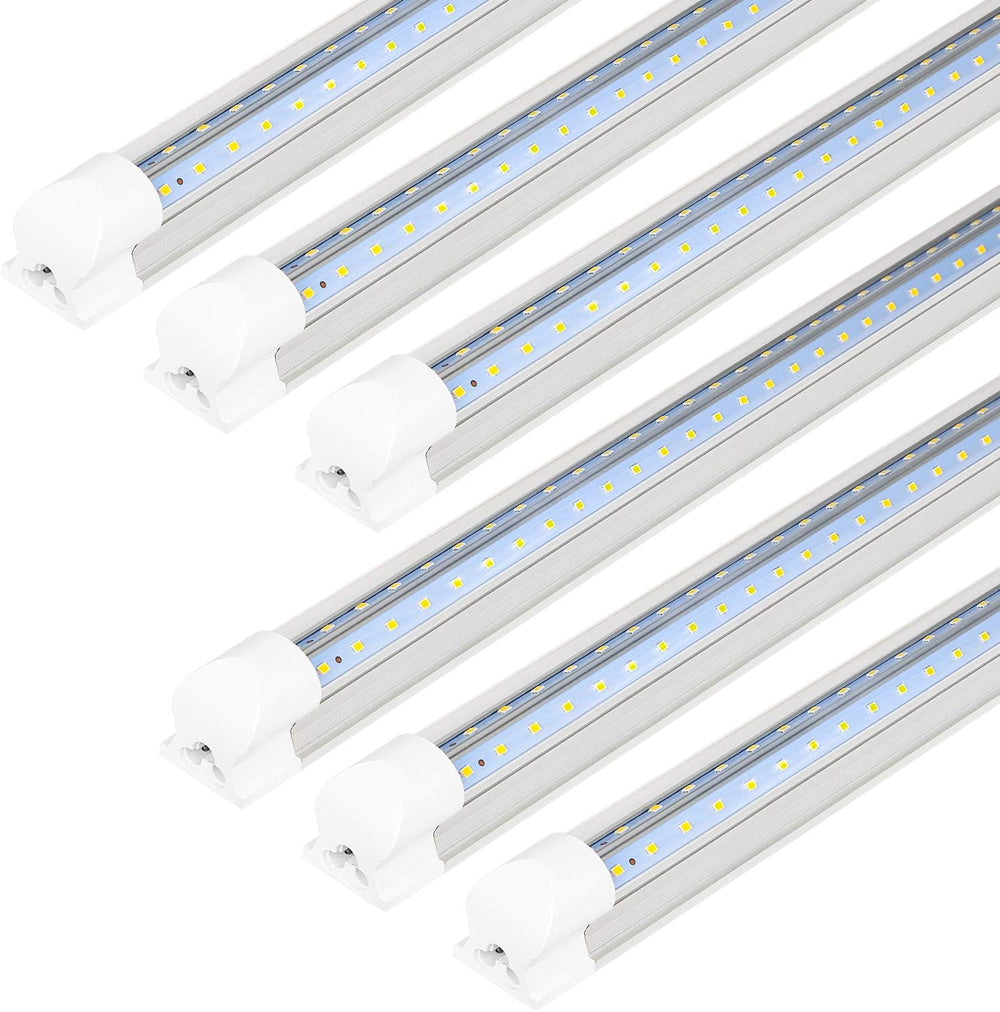 hykolity 6 Pack 4FT LED Shop Light, 6500K Super Bright White, V Shape