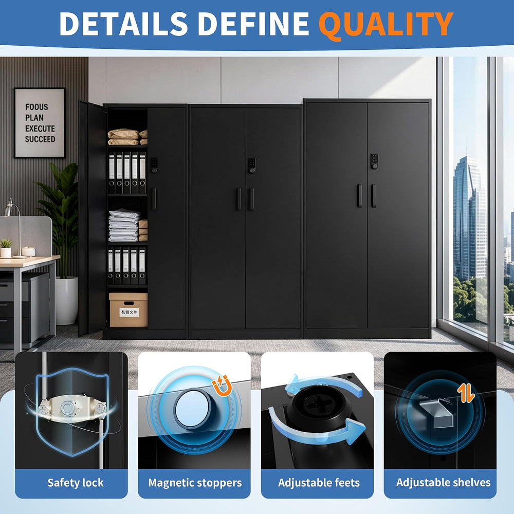 Metal Storage Cabinets with Electronic Keypad Office Security Safe