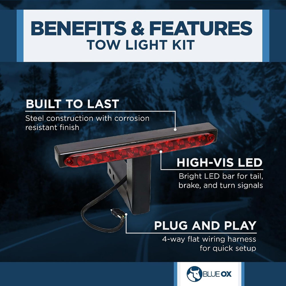 Blue Ox Tow Light Kit fits 2 Inch Class III, IV, V Receiver Hitch | Plug-and-...