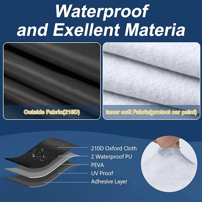 QUNSUNUS Waterproof Car Cover for Ford Torino 1968-1976 and Fairlane 1968-1970