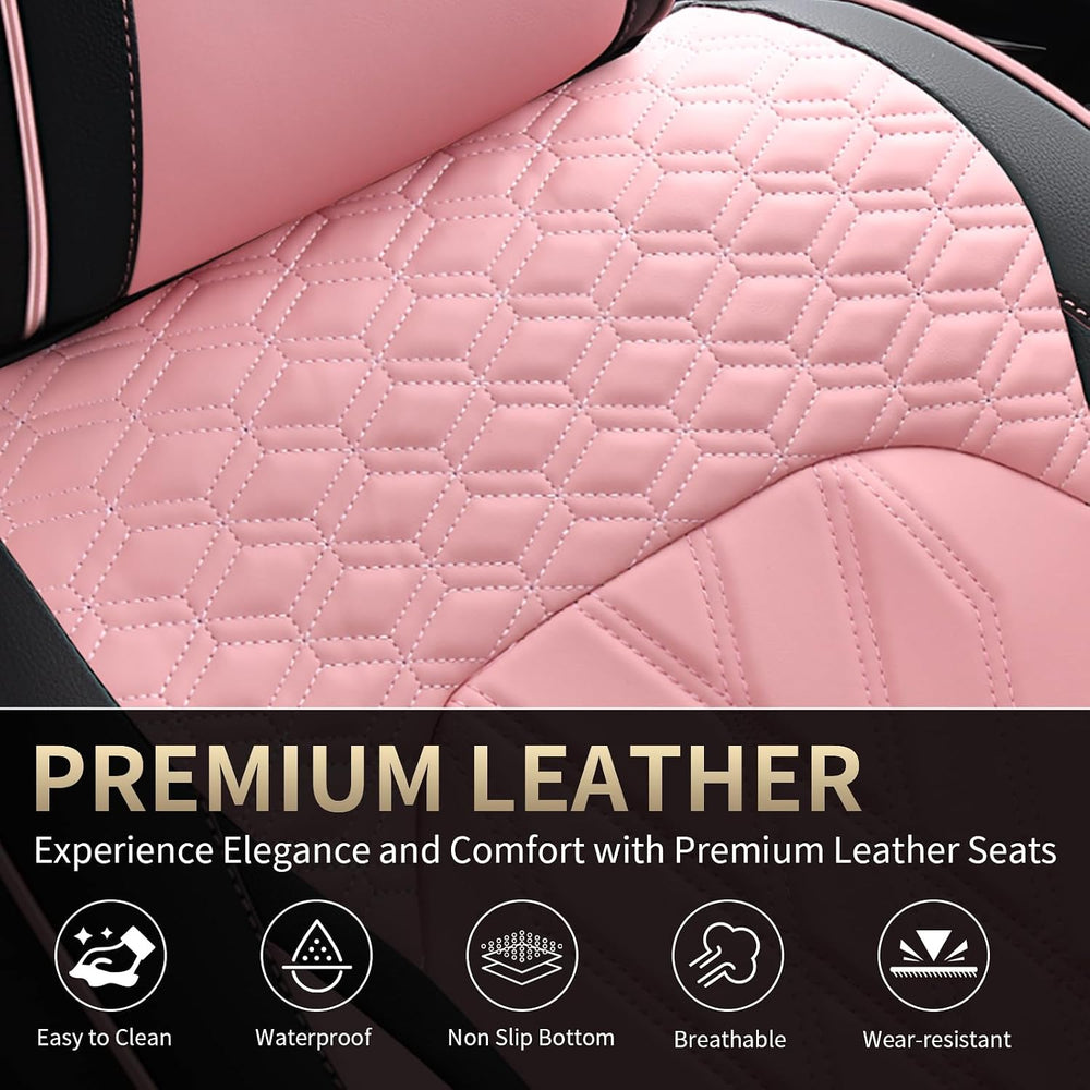 FLORICH Automotive Seat Covers Leather Pink Seat Covers for Cars Front Seats ...