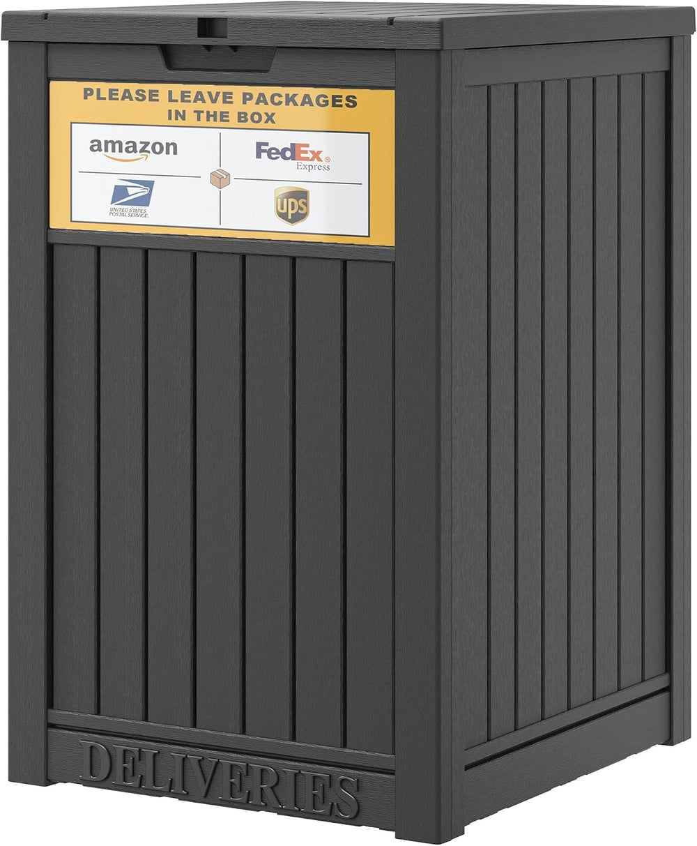 LHBGO Package Delivery Box for Outside with Sign, 48 Gallon Storage with Lock...
