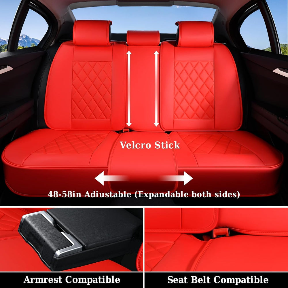 Coverado Car Seat Covers Full Set, 5 Seat Universal Seat Cover for Cars, Luxu...