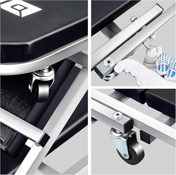 DNA MOTORING TOOLS-00187 40 Inches 2 IN 1 Rolling Folding Car Creeper/Seat (...