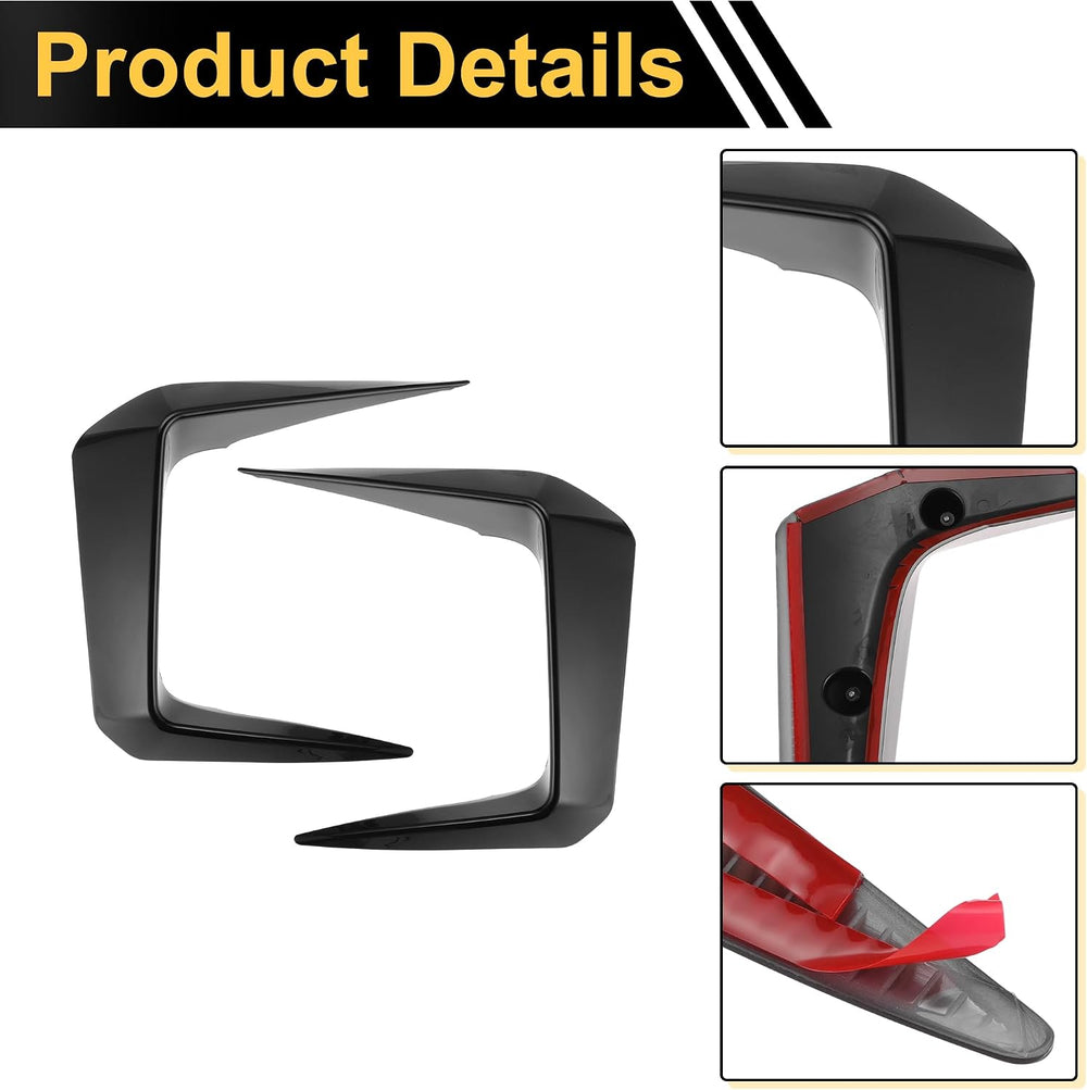 ACROPIX Front Left Front Right Fog Light Cover Trim for Toyota RAV4 2019-2025...