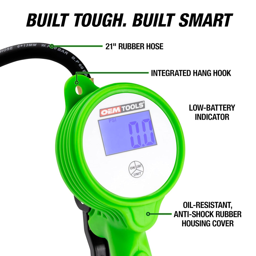 OEMTOOLS 24412 Digital Tire Inflator with Tire Pressure Gauge & LCD Display