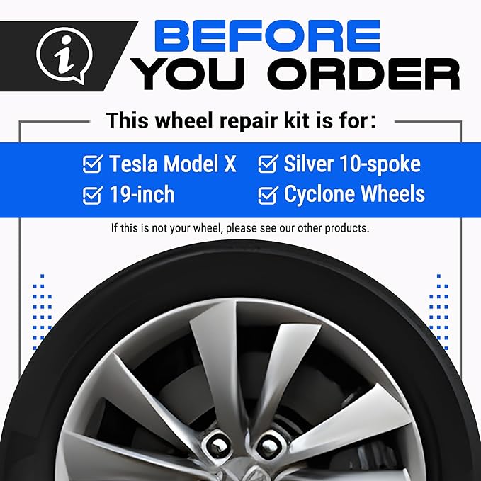 Premium Tesla Wheel Curb Rash Repair Kit