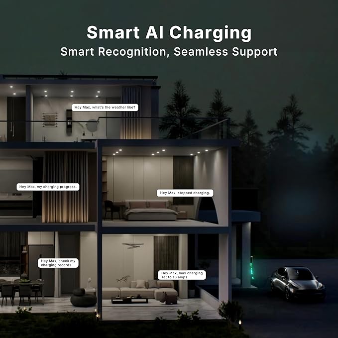 Autel Home Smart AI Level 2 EV Charger up to 40Amp, Indoor/Outdoor Fast