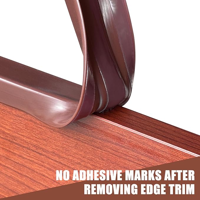 Rubber Edge Trim, Flexible Self-Adhesive U Shaped Peel and Stick Edge Banding