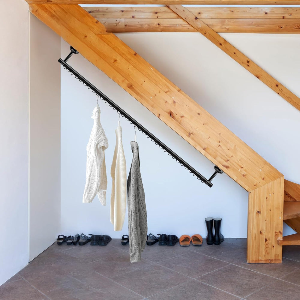 Wonderjune Closet Rail Hanging Closet Rod, 41" Any Angle Clothes Hanging...
