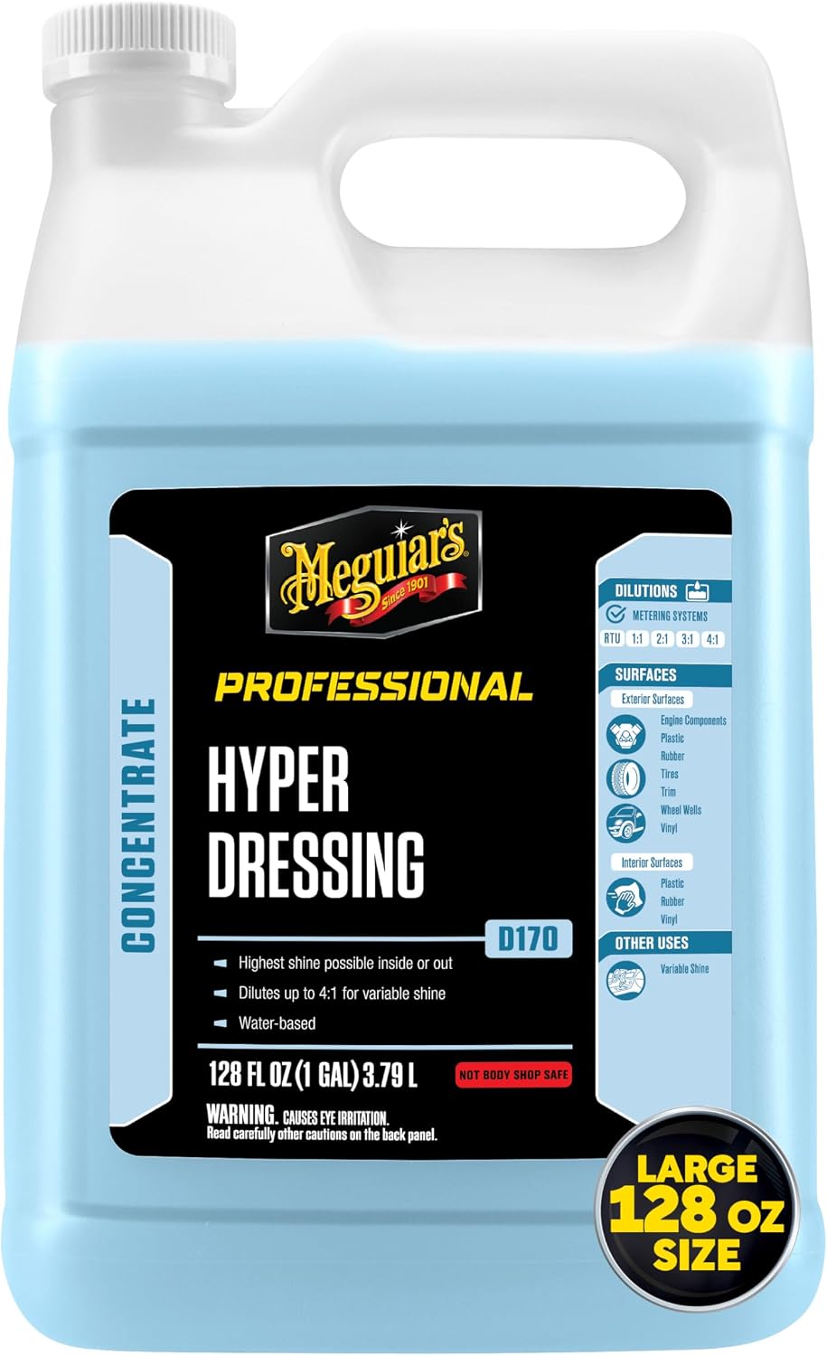 Meguiar's D17001 Hyper Dressing -1 Gallon – Give Your Car’s Trim Piec...