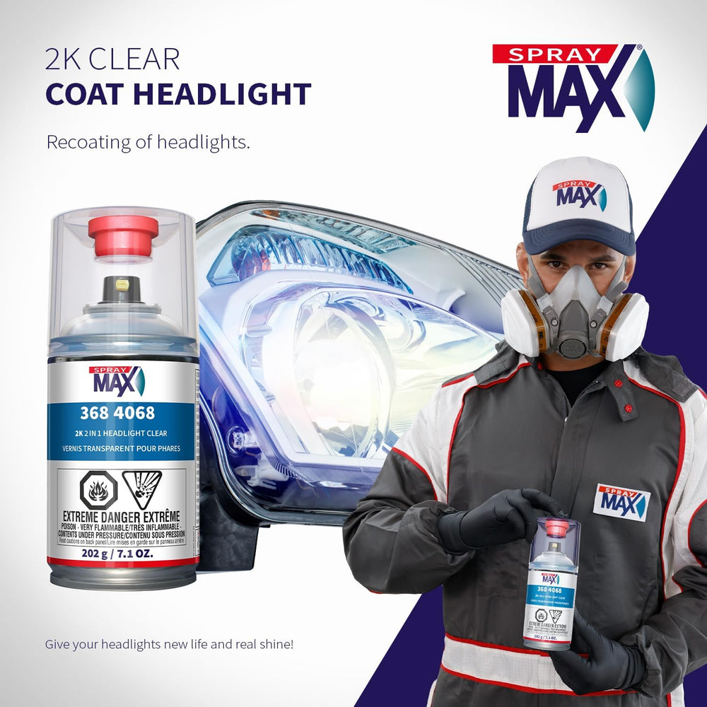 SprayMax 2K 2in1 Headlight Clear Coat | Professional Headlight Restoration Sp...