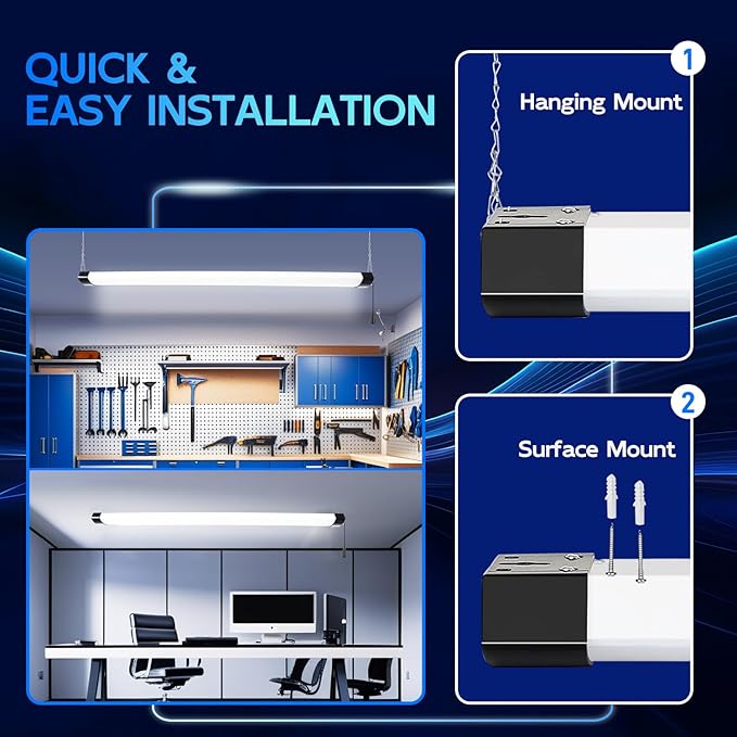 hykolity 4FT 70W LED Shop Light Linkable, 5000K Utility Shop Lights